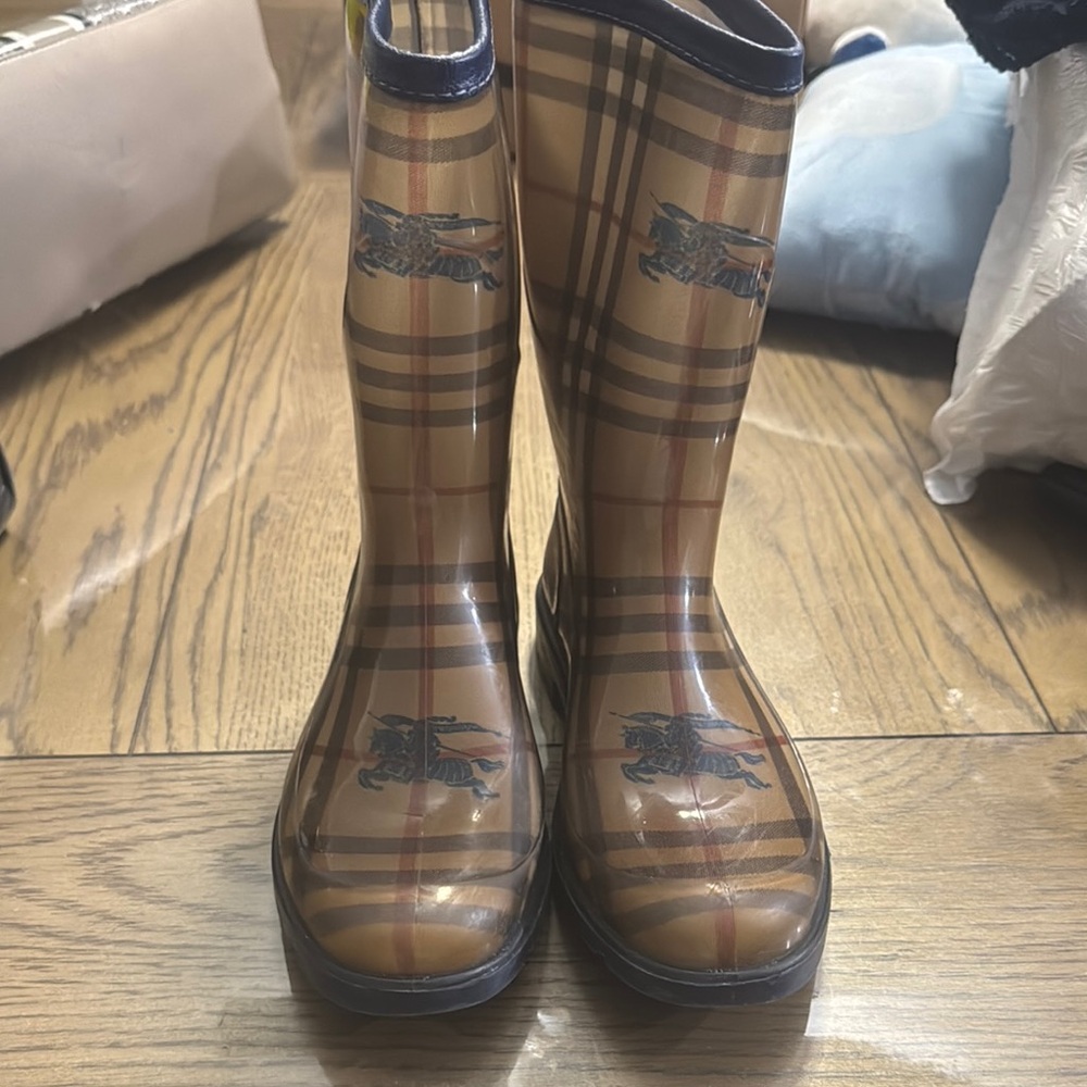 Burberry Plaid Rain Boots